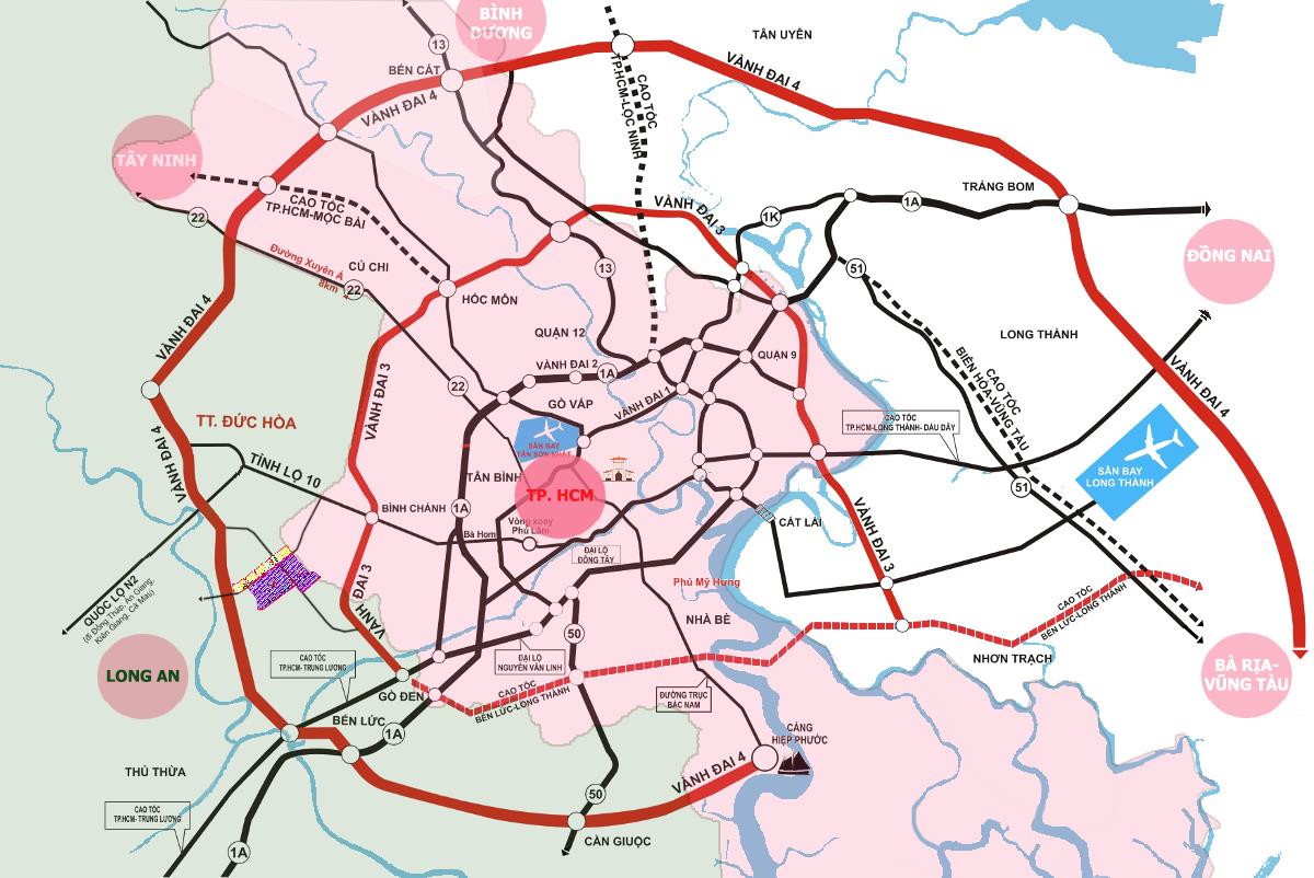 Vị Trí Dự Án Dragon City Long An – Cửa Ngõ Kết Nối TP.HCM